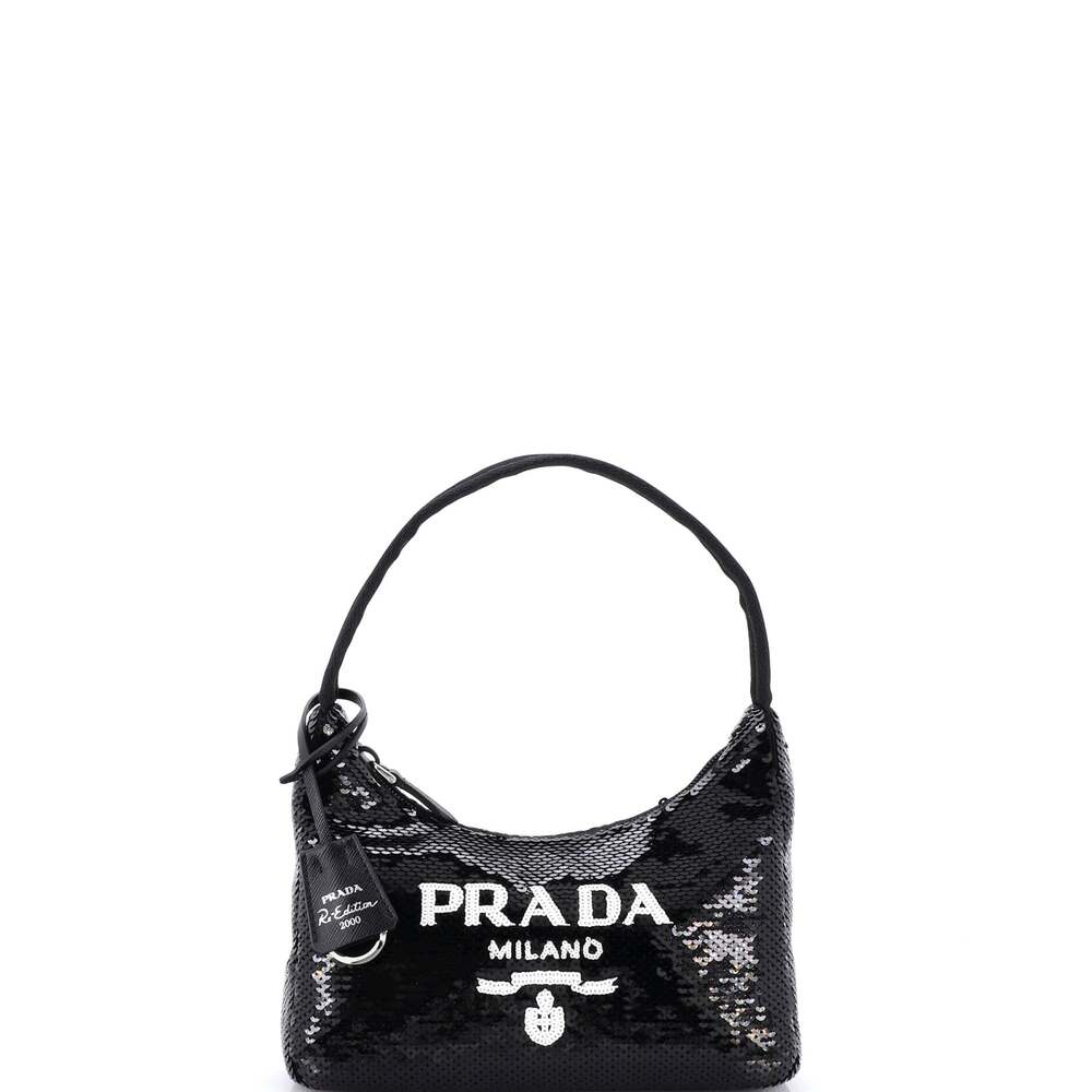 Prada Re-Edition Hobo Sequins Mini #204344P21B - Picture 2 of 7